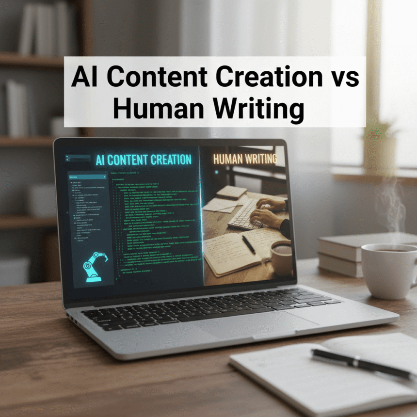 AI Content Creation vs Human Writing